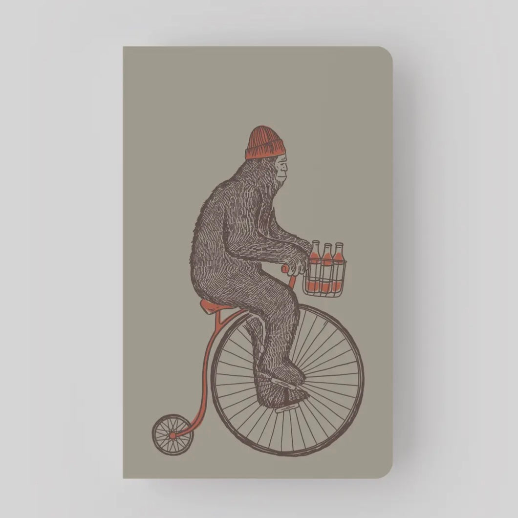 Sasquatch Bike Letterpress Notebook