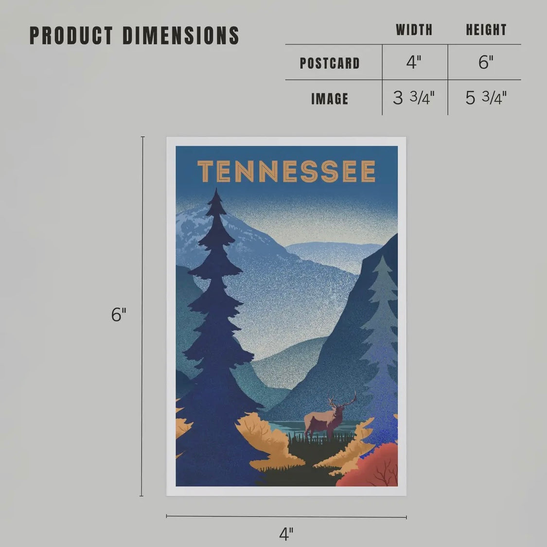 Premium Postcards Tennessee Lithograph Mountain Scene
