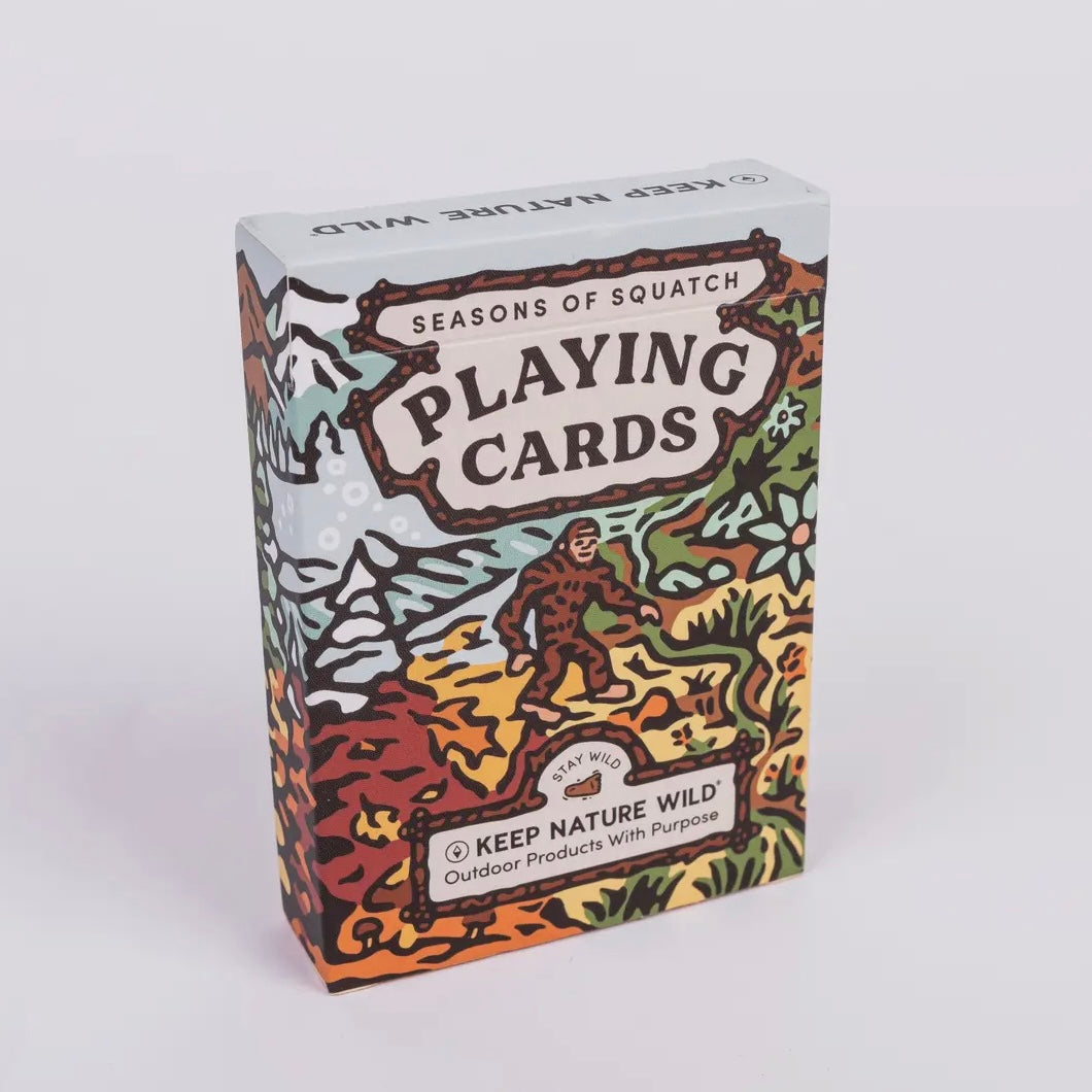 Keep Nature Wild Seasons of Squatch Playing Cards