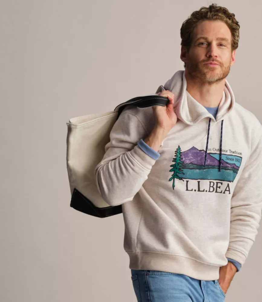 L.L. Bean Mountain Classic Hoodie M's Reg Oatmeal Heather