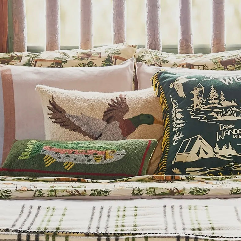 Camp Wandawega Trout Hook Pillow