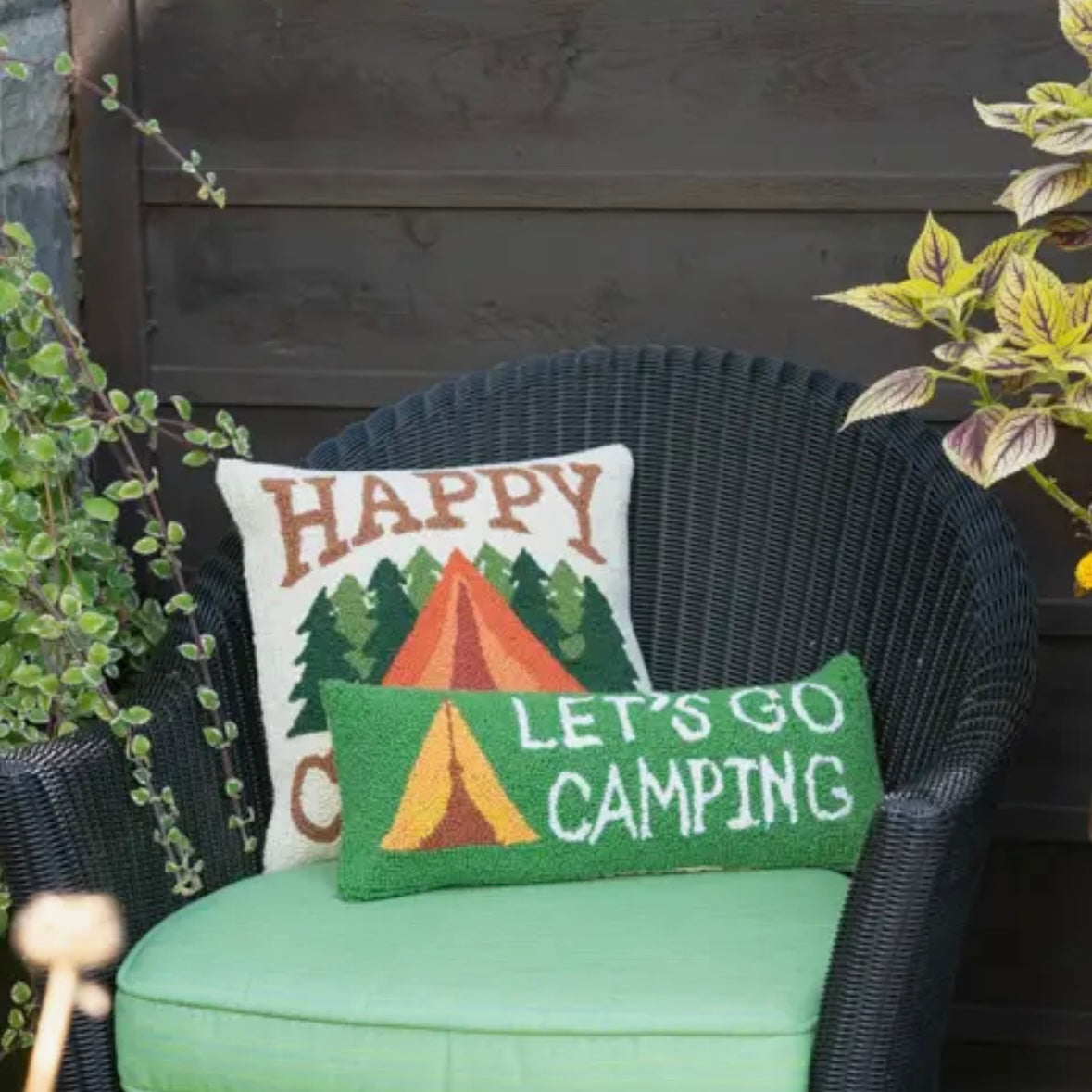 Happy Camper Hook Pillow