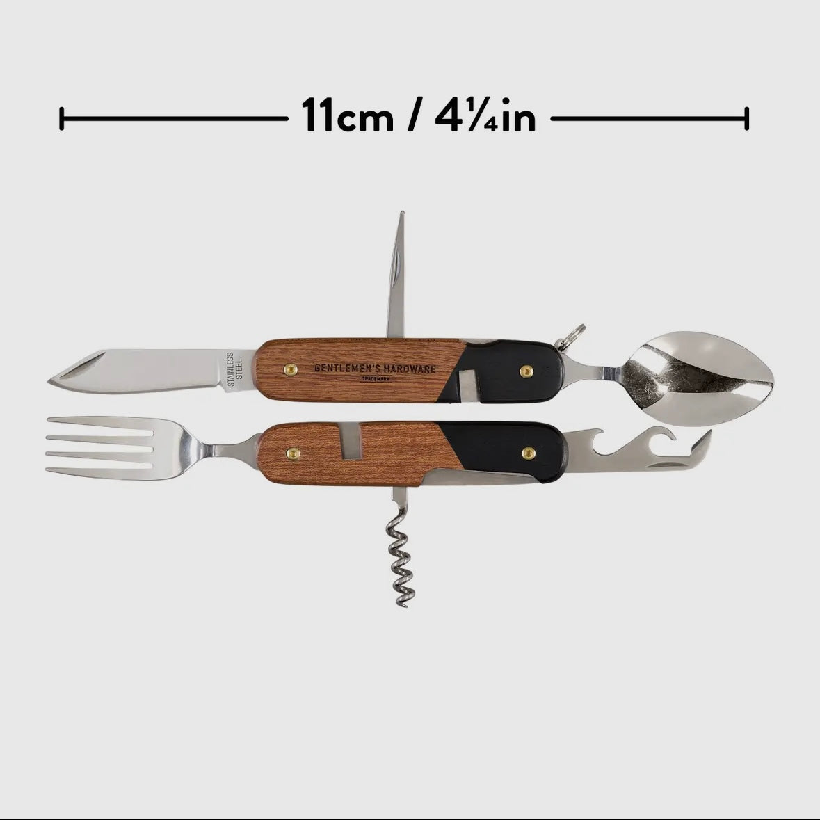 Gentlemen's Hardware Camping Cutlery Tool, Wood