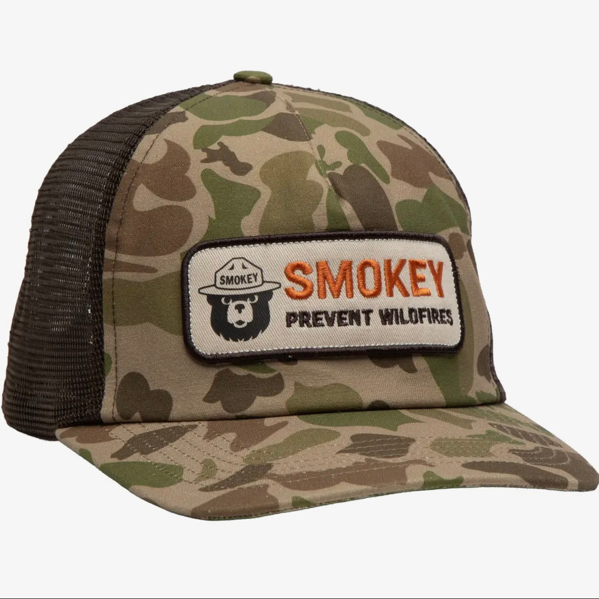 The Landmark Project Smokey Camo 5-Panel Trucker Hat