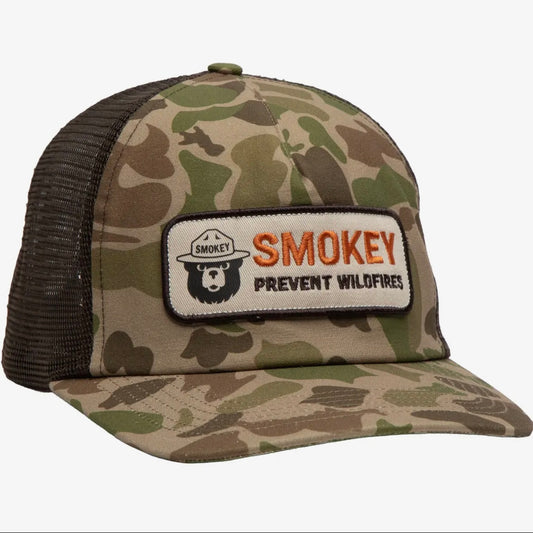 The Landmark Project Smokey Camo 5-Panel Trucker Hat