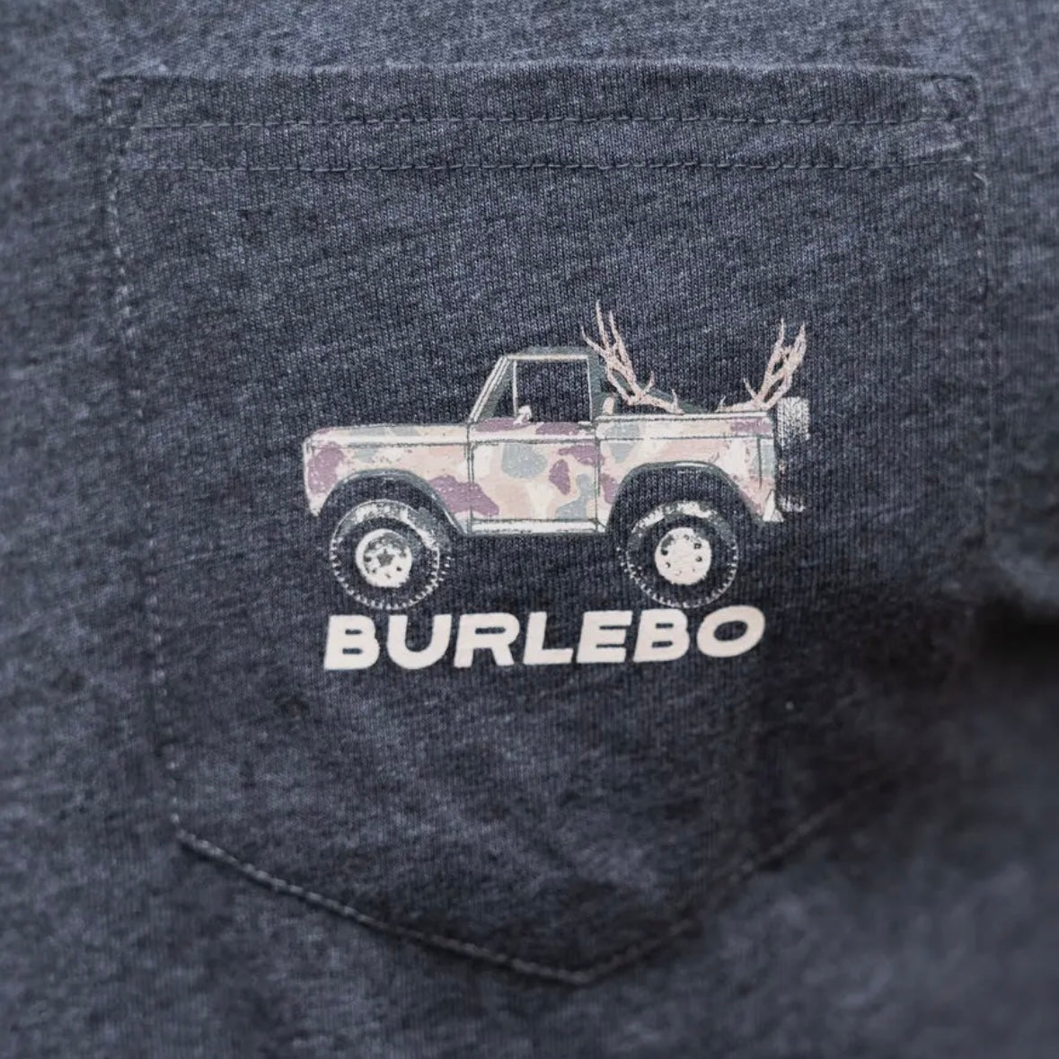 Burlebo Loaded Down Bronco - Short Sleeve T Shirt - Heather Black