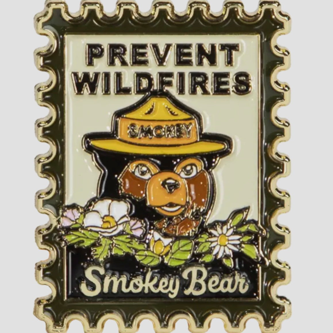 The Landmark Project Smokey Bear Postage Stamp Pin