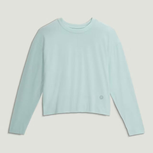 Free Fly Women's Bamboo Shade Crossover Long Sleeve - Tropic Sea
