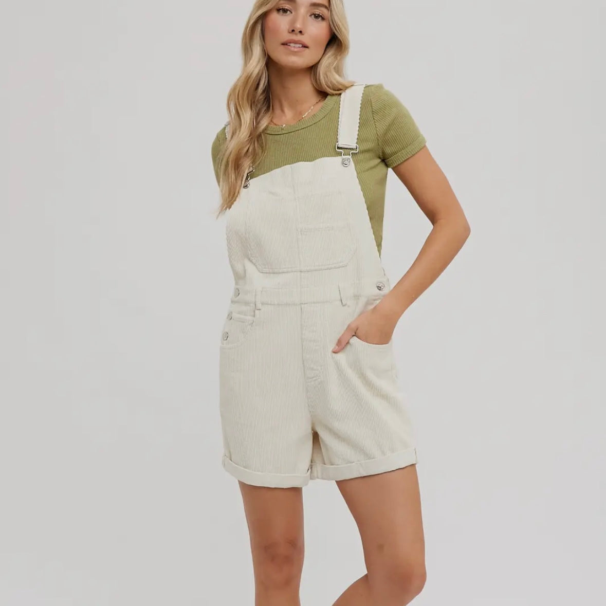 Bluivy Corduroy Short Overalls