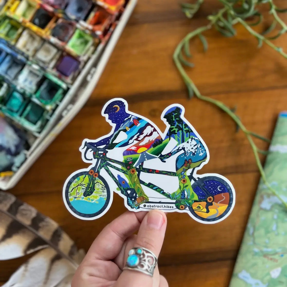 Abstract Hikes Stickers