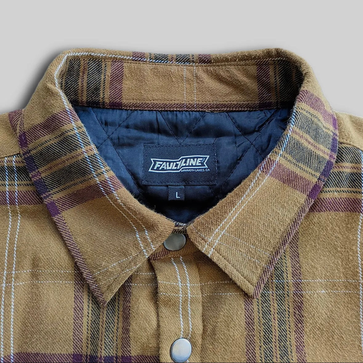 FaultLine395 Juniper Insulated Flannel Shacket-Dijon/Maroon