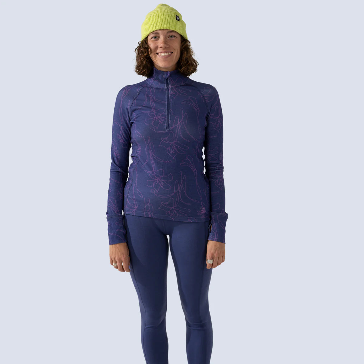 Wild Rye Bassett Half Zip in Storm Contour ￼