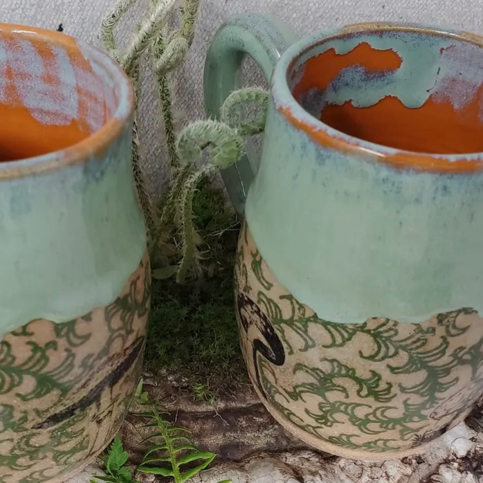 Turtle Hollow Pottery Mushrooms & Vines Mug