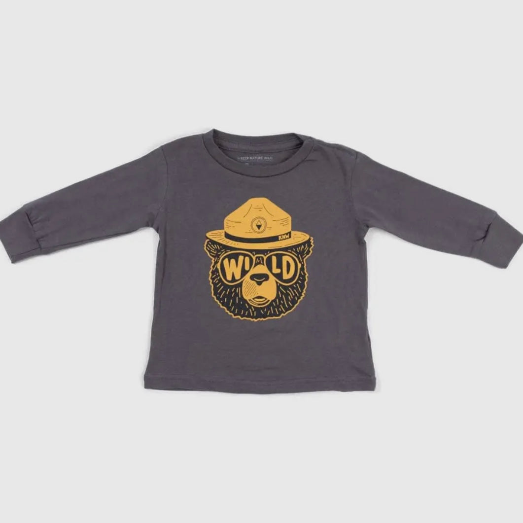 Keep Nature Wild Wildbear Toddler Long Sleeve - Coal