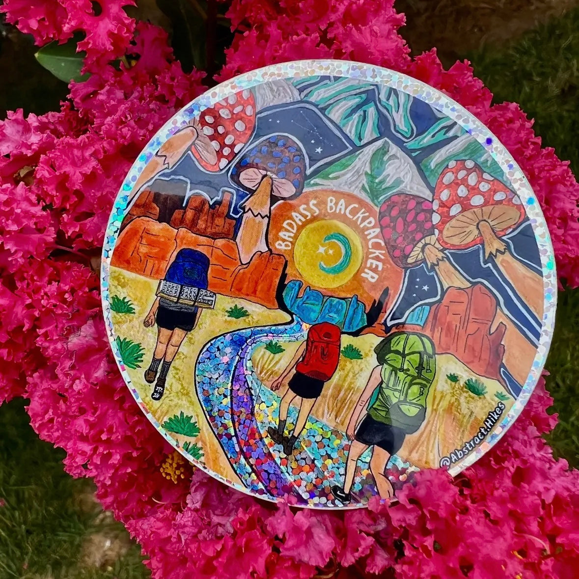 Abstract Hikes Stickers