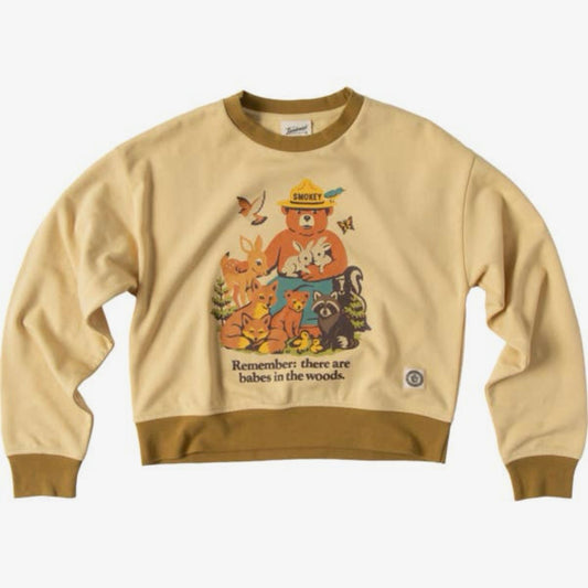 The Landmark Project Babes in the Woods Women's Crewneck Sweatshirt - Mesa Gold