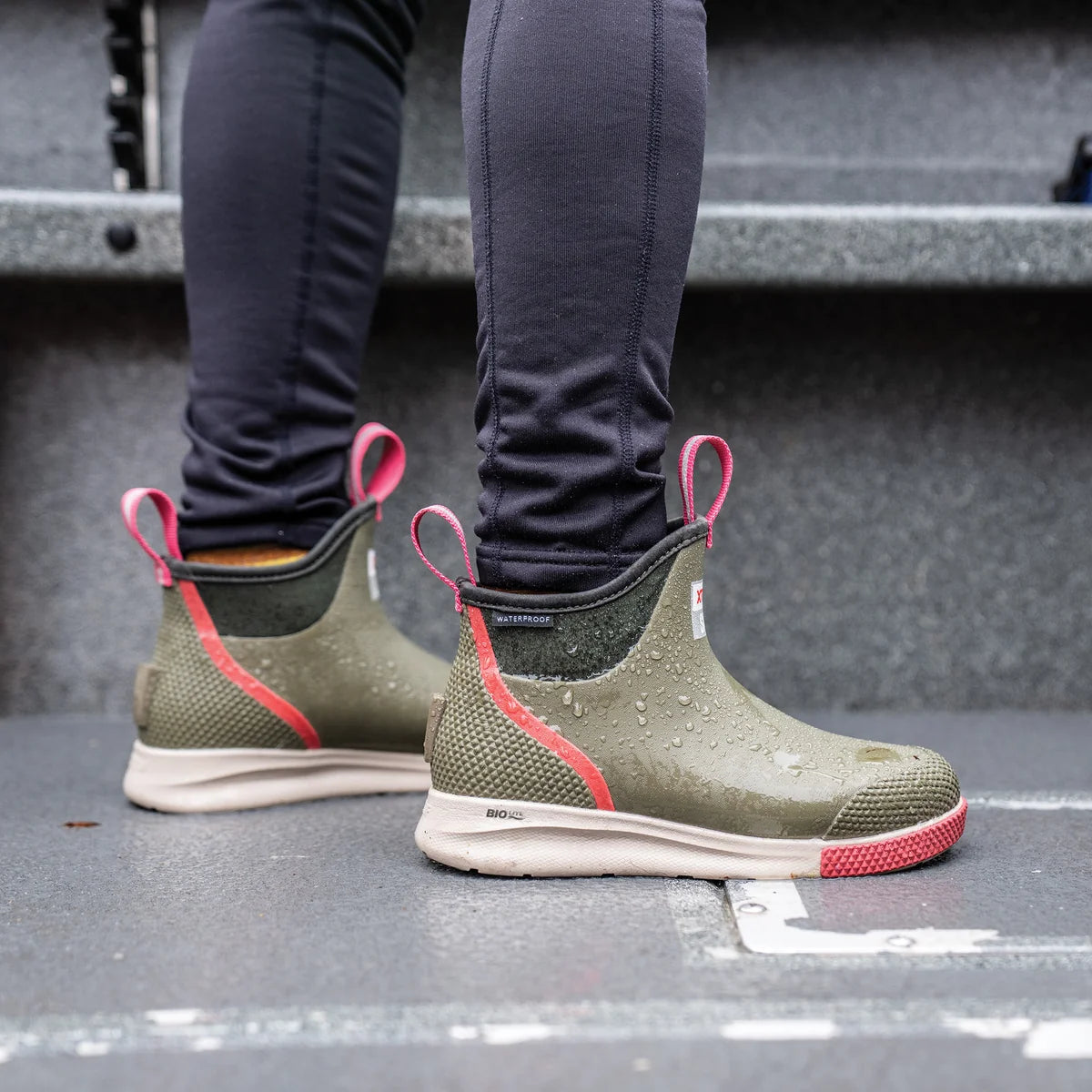 XTRATUF Women's Ankle Deck Boot Sport in Olive