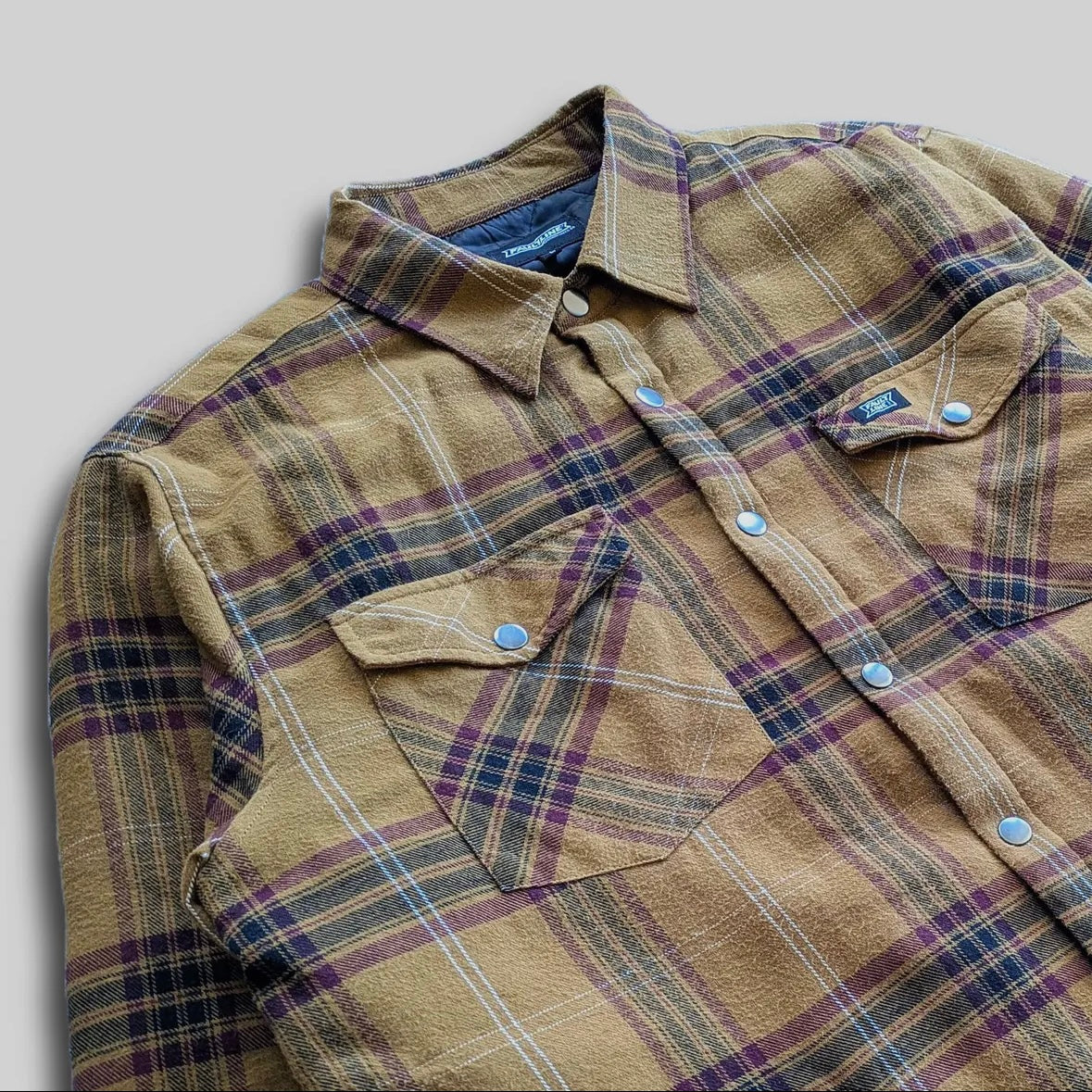 FaultLine395 Juniper Insulated Flannel Shacket-Dijon/Maroon