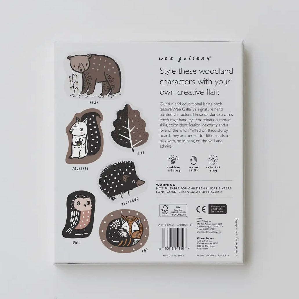 Lacing Cards - Woodland Animals