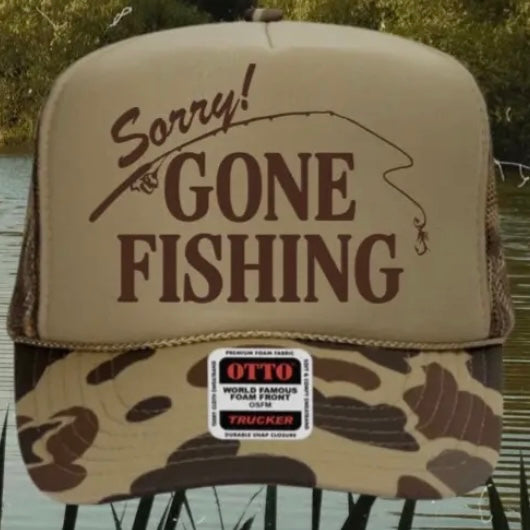 Gone Fishing Trucker Hat
