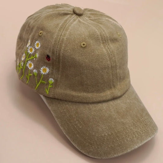 Embroidery Floral Baseball Cap