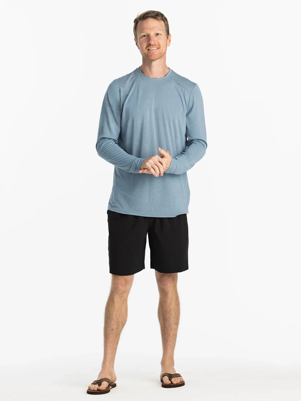 Free Fly Men's Bamboo Lightweight Long Sleeve - Blue Fog