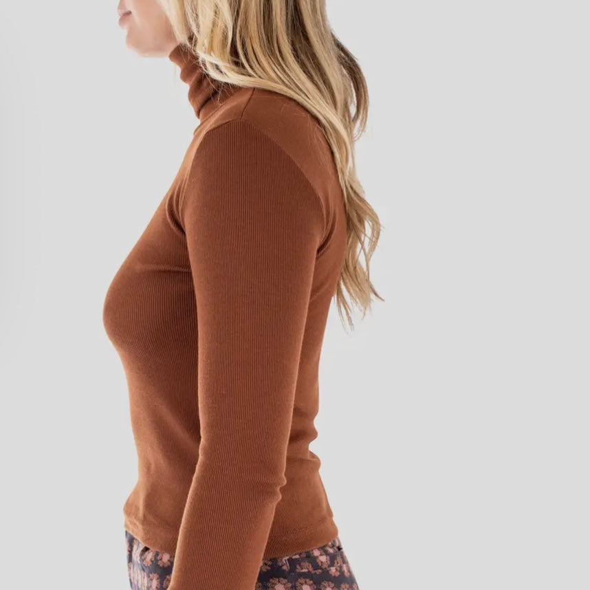 Jetty Ridley Rib Scrunch Neck - Patina