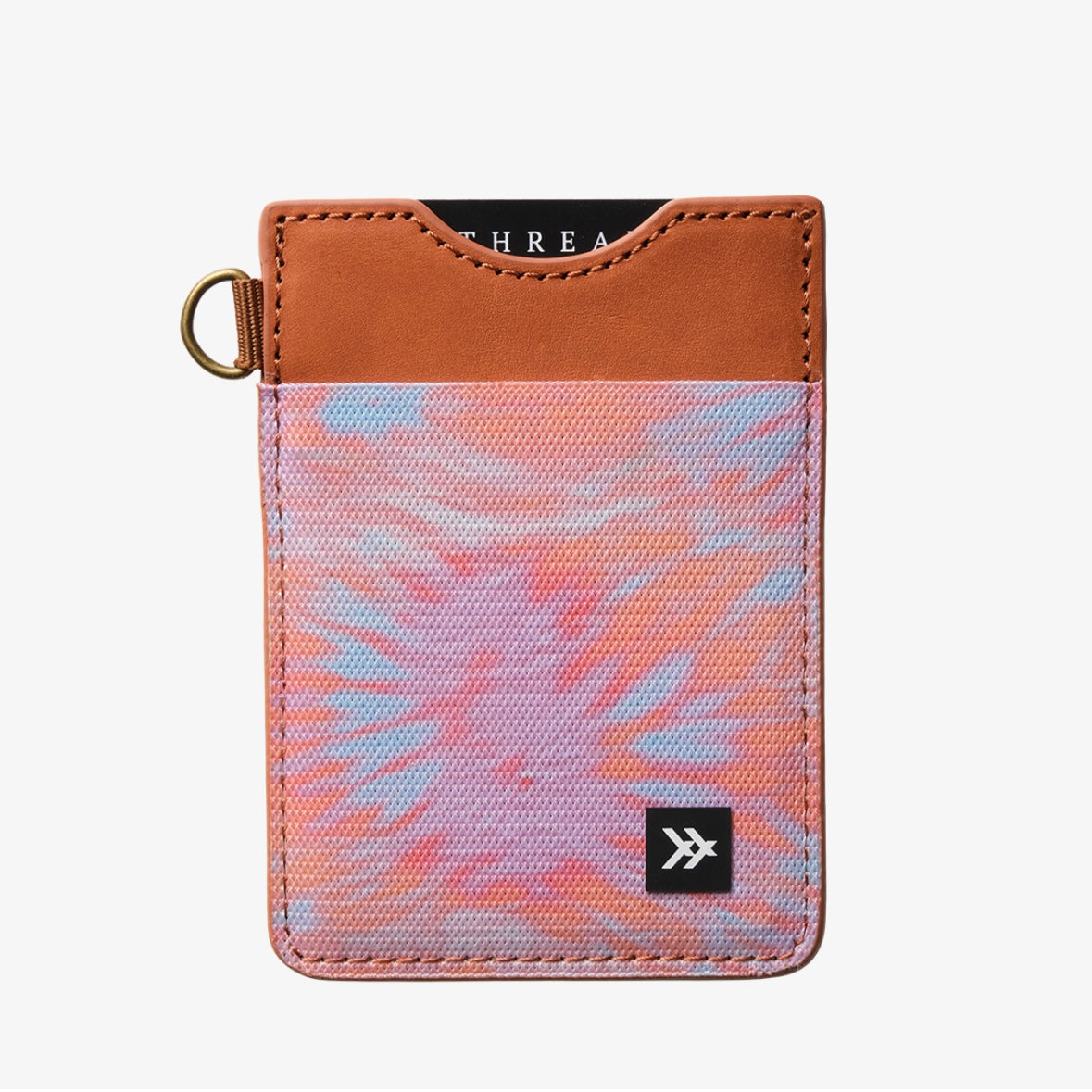 Thread Vertical Leather Wallet