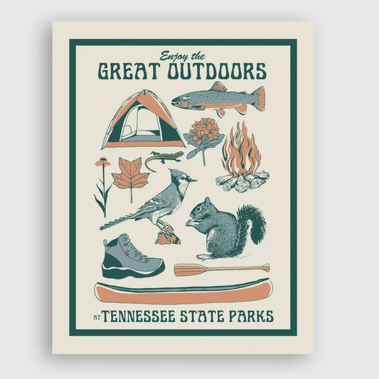 Tennessee State Parks - Great Outdoors - 11x14 Print