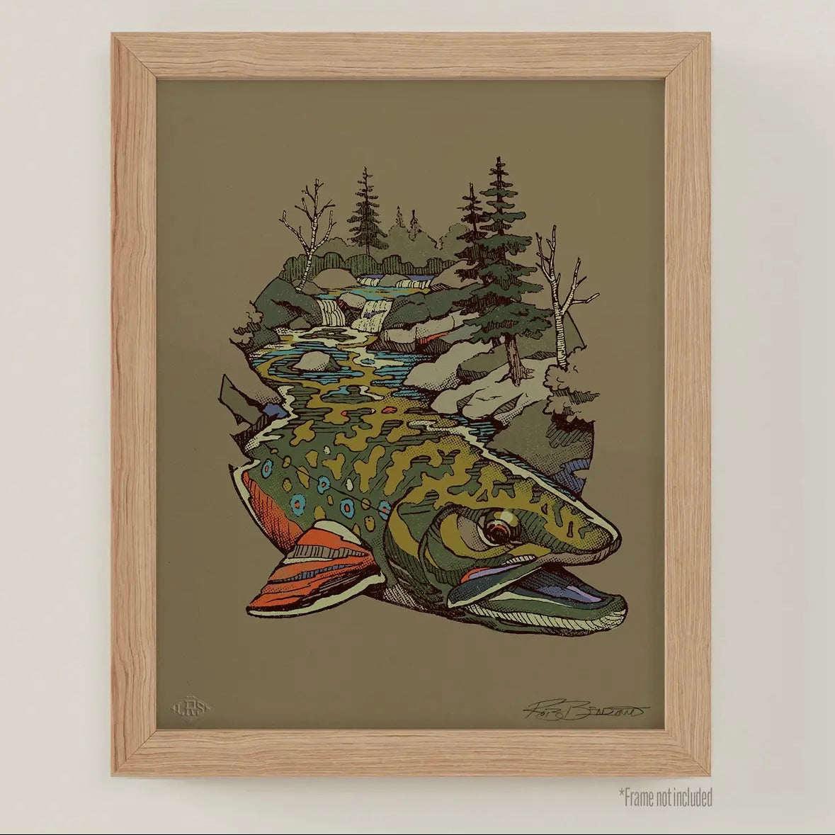 Lakes Rivers Streams Brook Trout Waters Print