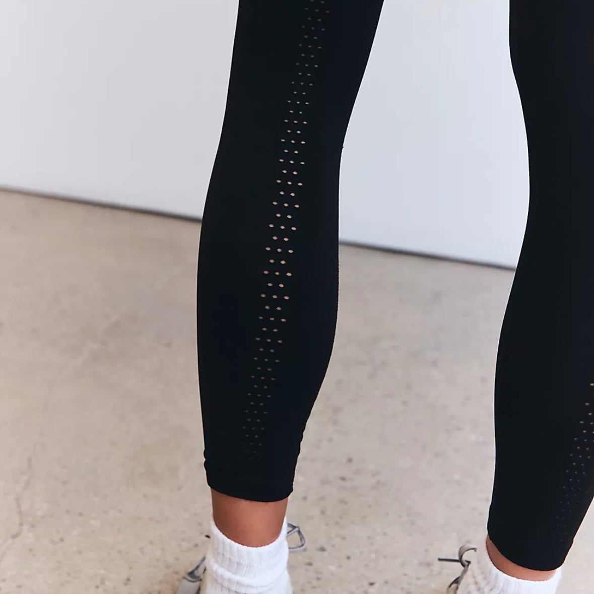 FP Movement High-Rise 7/8 Length Good Karma Leggings in Solid Black