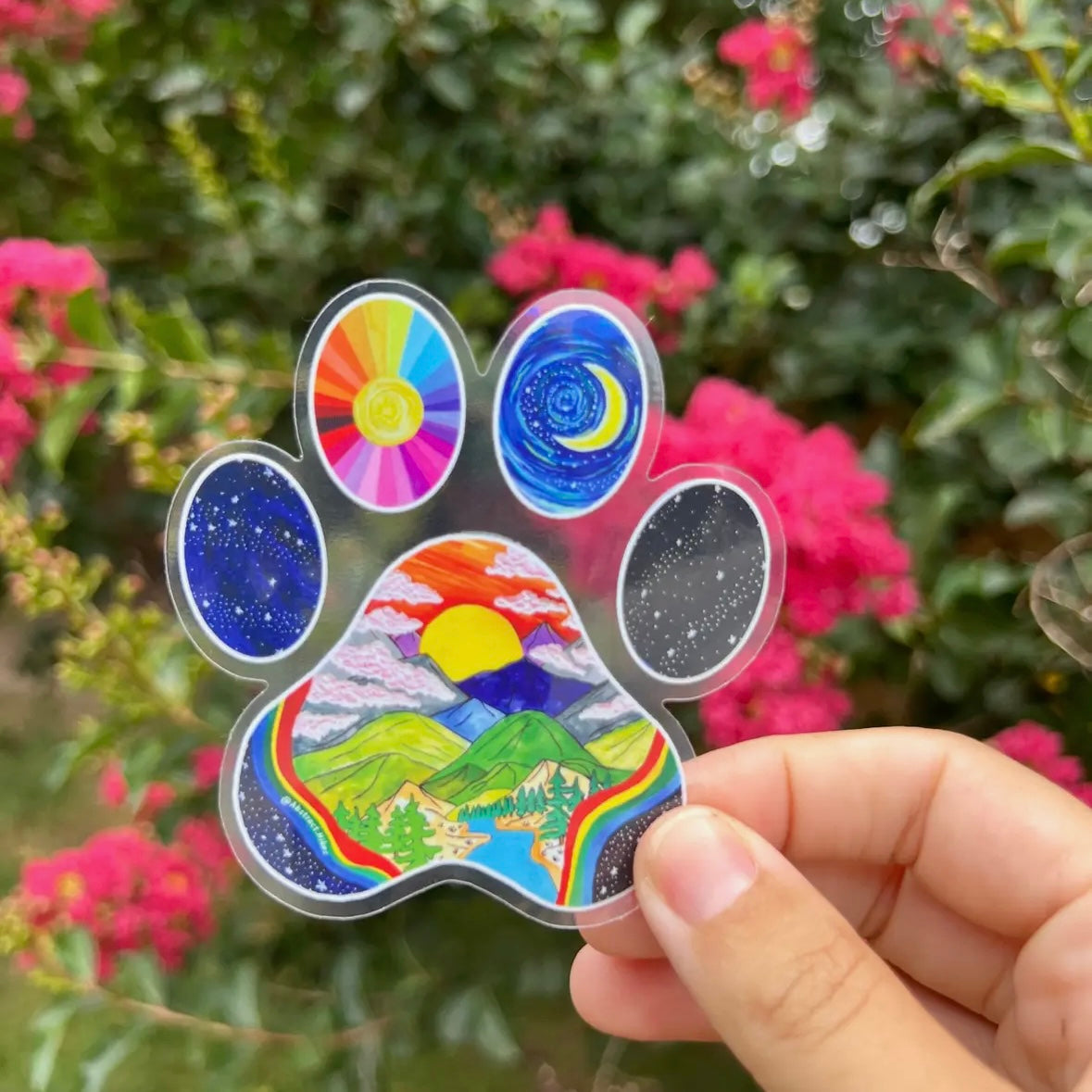 Abstract Hikes Stickers