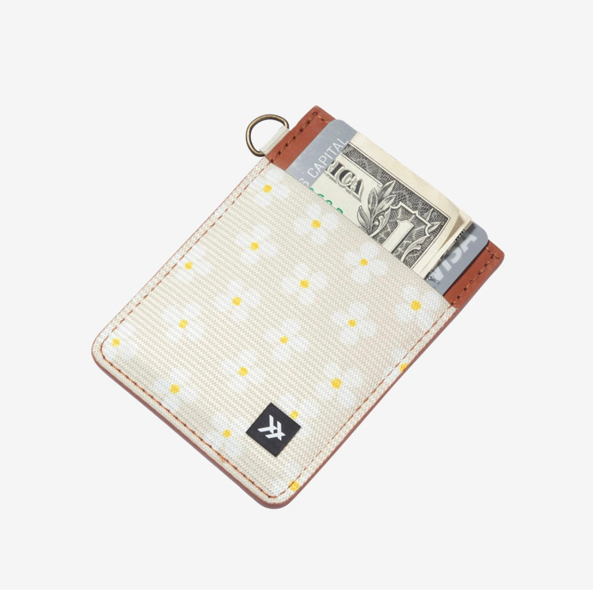 Thread Vertical Leather Wallet