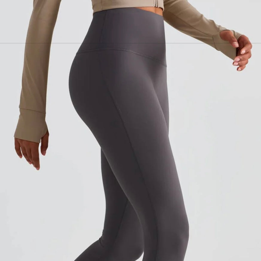 Esther Lycra® Seamless High Waist Leggings - Khaki Brown