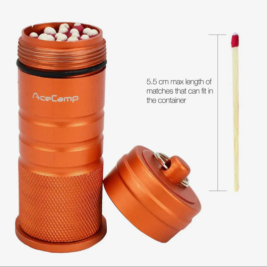 AceCamp Orange Waterproof Matchbox