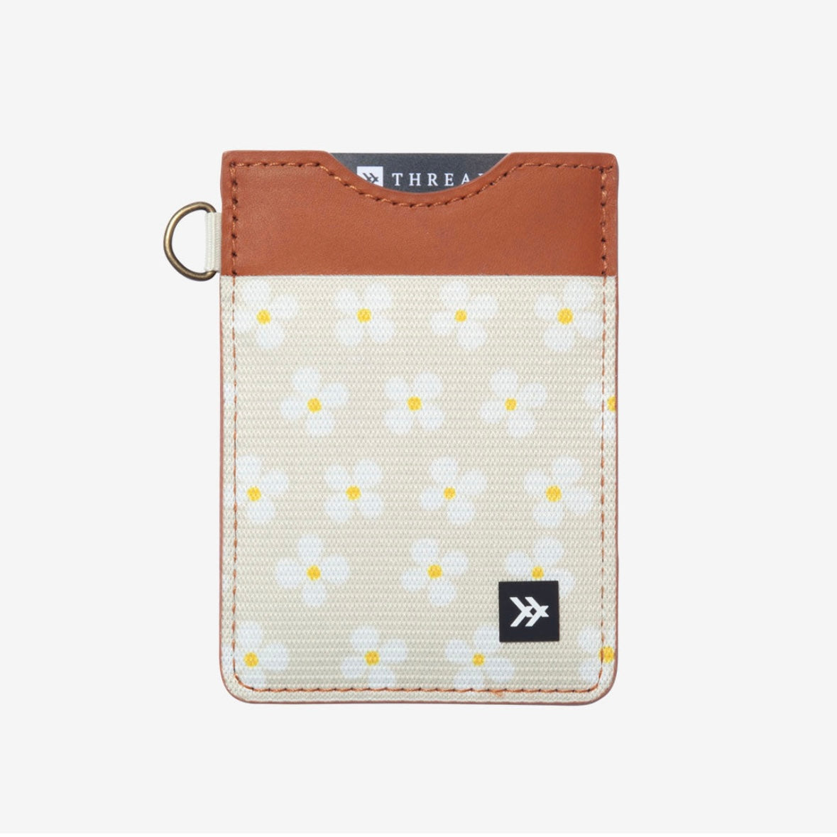 Thread Vertical Leather Wallet
