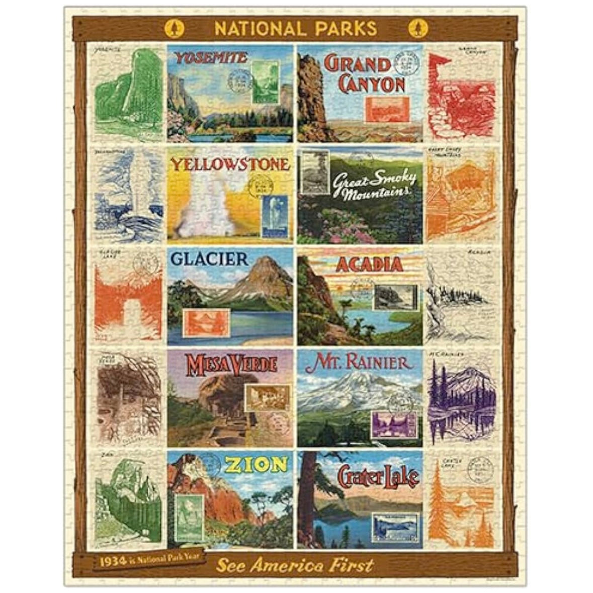 Cavallini & Co National Parks 2 - 1,000 Piece Puzzle