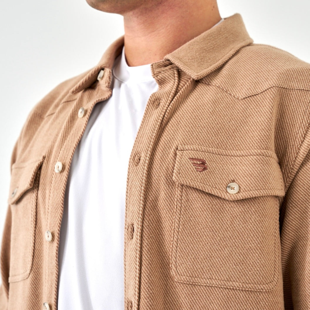 Burlebo Long Sleeve - Austin Shirt - Khaki