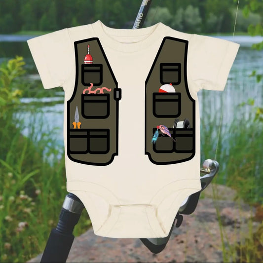 Fishing Vest Infant Bodysuit