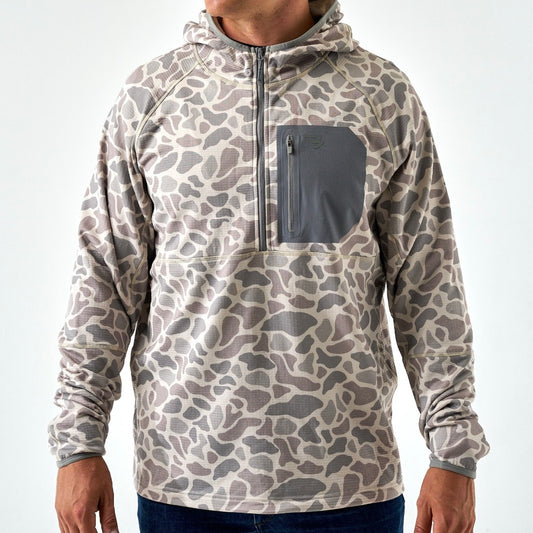 Burlebo Blaze Tech Quarter Zip - Classic Deer Camo