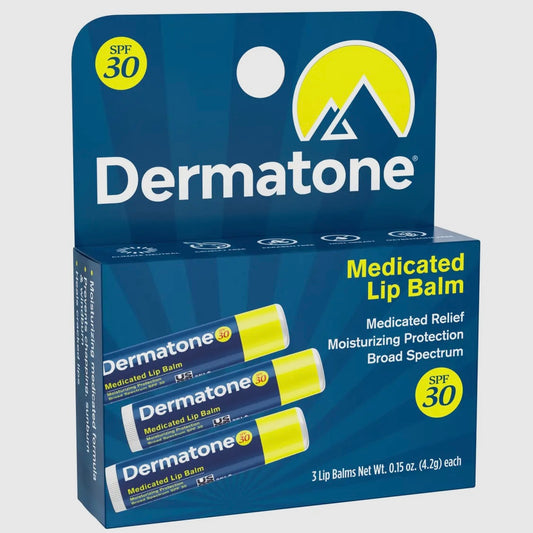 Dermatone Medicated 3-Pack Lip Balm SPF 30