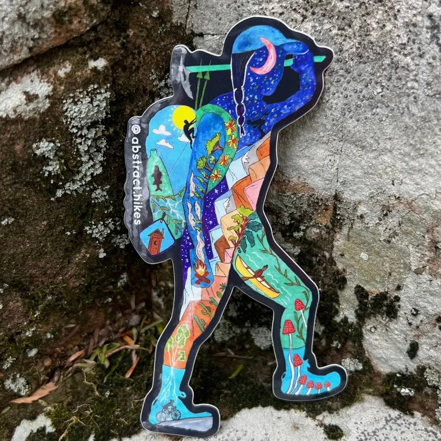 Abstract Hikes Stickers