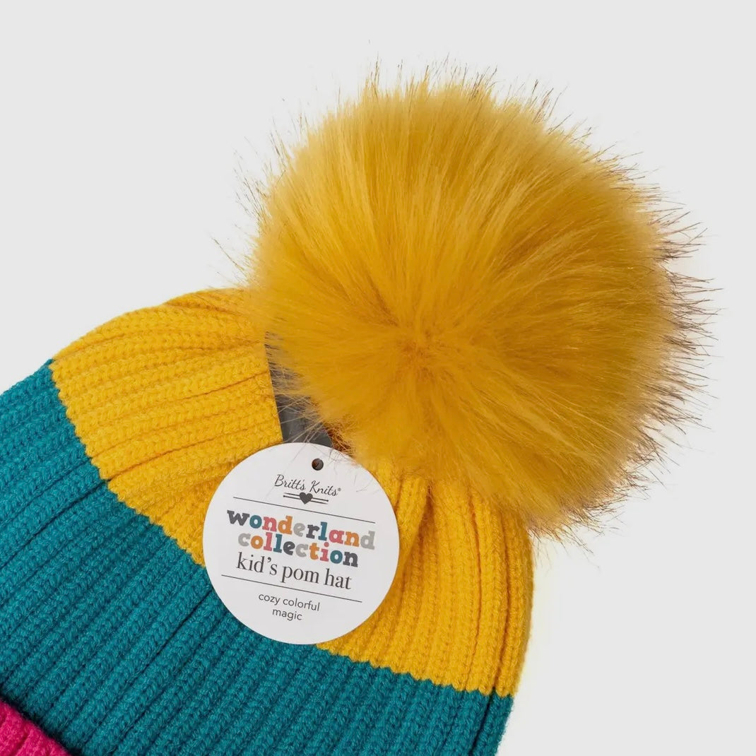 Britts Knits Wonderland Collection Kids Pom Hats