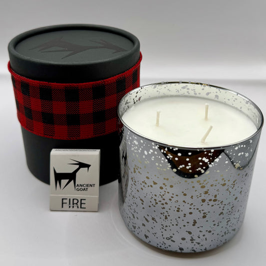 16oz Mercury Glass Candle - Fraser Fir / Coconut Apricot