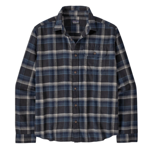 Patagonia M's L/S LW Fjord Flannel Shirt - Cozy Cabin: Ink Black