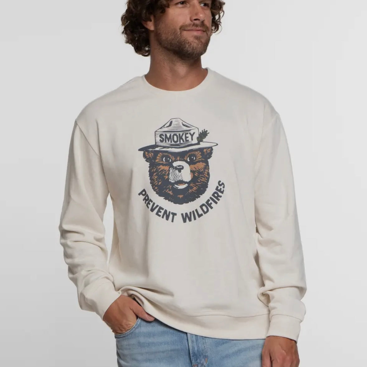 The Landmark Project Smokey Retro Unisex Sweatshirt in Antler