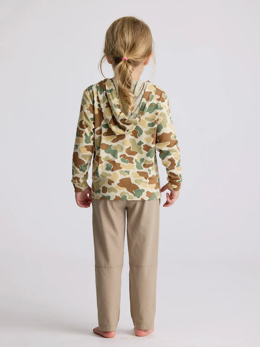 Free Fly Toddler/Youth Bamboo Shade Hoodie - Vintage Camo Desert Tan