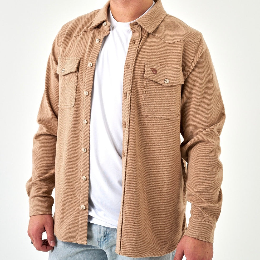 Burlebo Long Sleeve - Austin Shirt - Khaki