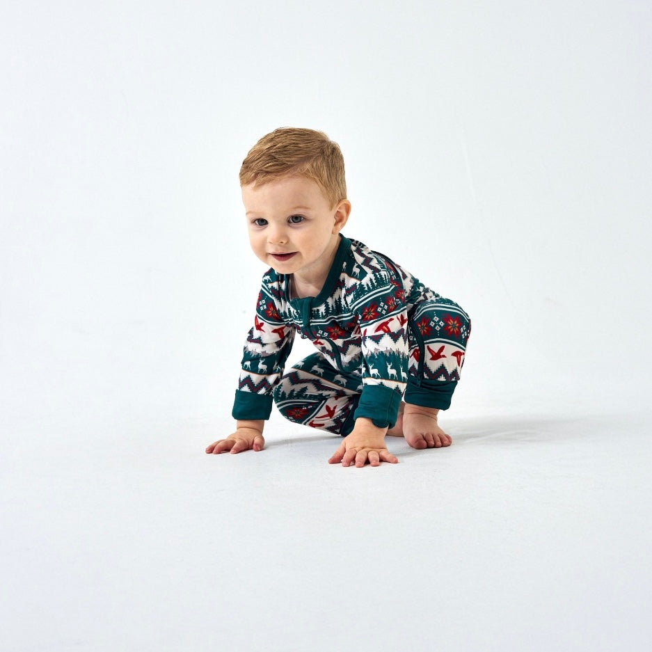 Burlebo Baby Zip-Up Christmas
