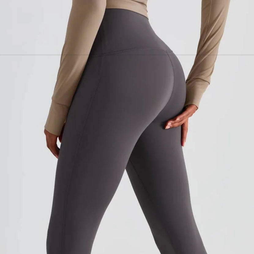 Esther Lycra® Seamless High Waist Leggings - Khaki Brown